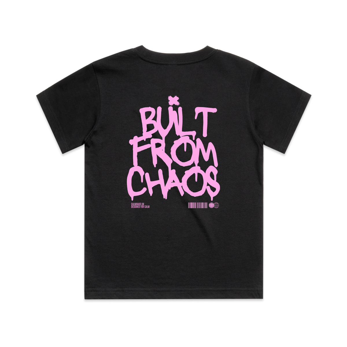 CalmHaus Built From Chaos Kids Tee – Pink