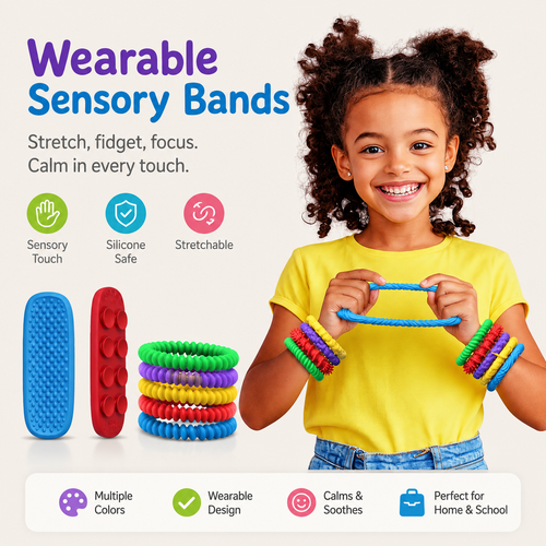 CalmHaus Sensory Bands | Wearable Sensory Bracelet (pack of 5)